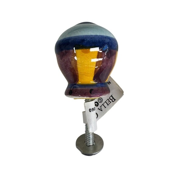 Ganz Bella Casa 12 Drawer Pulls Ceramic Colorful Whimsical Knobs Hand-painted #5 - Picture 1 of 5
